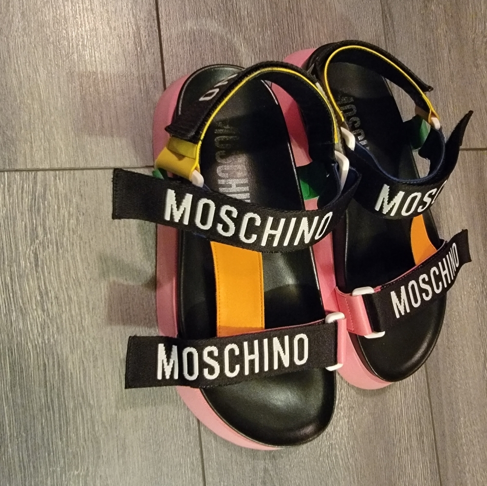 Womens Moschino Colorblock Size 39 Sandals